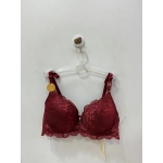 Belvü Dantel Detaylı İçi Boş Bordo Kadın Sütyen - 1113