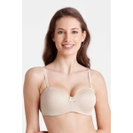 Belvü Mesh Kumaş İçi Boş Straplez Kadın Ten Sütyen - 1220