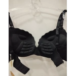 Belvü Kadın Push Up Lazer Kesim El Destekli Siyah Sütyen