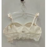 Belvü Kadın Dantel Detaylı Dolgulu Straplez Sütyen - Kırık Beyaz