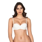 BELVÜ Straplez Dolgulu Mikro Tulum Sütyen 1110 -Ekru