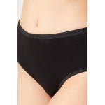 COTTONHİLL Basic Siyah Renk %95 Pamuklu Geniş Kenarlı Külot