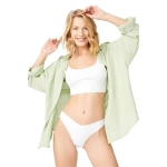 COTTONHİLL Basic Lazer Kesim Brezilya Külot-BEYAZ