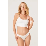 Cottonhill Krem Renk Basic %95 Pamuklu Kadın  Tanga