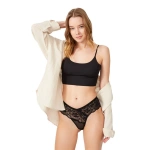 COTTONHİLL Dantelli Transparan Kadın Brezilya Külot