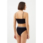Cottonhill Siyah Renk Spor Kesim %90 Pamuklu Kadın Bikini Külot