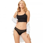 COTTONHİLL Tül ve Dantel Detaylı Külot-SİYAH