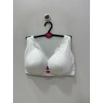 F.K Dantel Detaylı Balensiz Toparlayıcı C Cup Beyaz Sütyen - 780