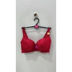 Kadın C Cup Desteksiz Balenli Dantel Detaylı Kırmızı Sütyen - 728