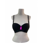 FK Lazer Kesim Straplez Siyah Sütyen - 512