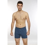 KOLCU Önü Düğmeli Erkek Havlu Bel Boxer K13230 - İNDİGO