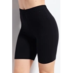 Kolcu Kadın Büyük Beden Kısa Siyah Şort - 3041