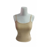 Kolcu Kadın Ribana İp Askılı Atlet - Ten