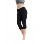 Kolcu Kadın Siyah Elastan Kapri Tayt 454