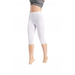 Kolcu Kadın BEYAZ Elastan Kapri Tayt 454