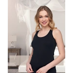 KOLCU RİBANA BAYAN KALIN ASKILI ATLET-KB410-SİYAH