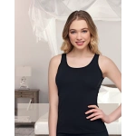 KOLCU RİBANA BAYAN KALIN ASKILI ATLET-KB410-SİYAH