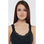 KOLCU RİBANA OMUZ DANTEL-KB2590-SİYAH