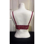 Koza Kadın Desteksiz İpli Soft Bralet Sütyen-BORDO