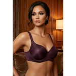 LE JARDİN Amanda Toparlayıcı Telli Ultra Soft Mürdüm Sütyen C cup