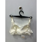 Nergiz Kadın Balensiz Yarım Destekli Tül Detaylı Toparlayıcı Ekru Sütyen