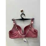 Nergiz Kadın Çizgi Desenli D Cup Toparlayıcı Gül Kurusu Sütyen