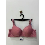 Nergiz Kadın Çizgi Desenli D Cup Toparlayıcı Gül Kurusu Sütyen