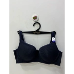 Nergiz Kadın Çizgi Desenli D Cup Toparlayıcı Lacivert Sütyen