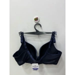 Nergiz Kadın Çizgi Desenli D Cup Toparlayıcı Lacivert Sütyen