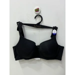 Nergiz Kadın Çizgi Desenli D Cup Toparlayıcı Siyah Sütyen