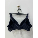 Nergiz Kadın Dantel Detaylı Balenli Çizgili Toparlayıcı Lacivert Sütyen