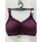 Nergiz Kadın Desteksiz Toparlayıcı Dantel Detaylı Mürdüm Sütyen