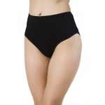 PAPATYA BATTAL NEFES ALAN KUMAŞ KİLOT-SİYAH