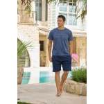 Pijamoni Kısa Kollu Şortlu Erkek Antrasit Pijama Takımı