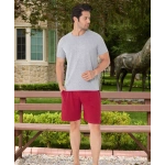Pijamoni Kısa Kollu Şortlu Erkek Gri Pijama Takımı - 6170