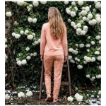 Pijamoni Kadın Sofya Kumaş Bisiklet Yaka Pijama Takımı