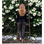 Pijamoni Kadın Sofya Kumaş Bisiklet Yaka Pijama Takımı