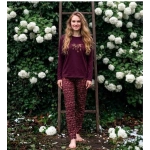 Pijamoni Kadın Sofya Kumaş Bisiklet Yaka Pijama Takımı