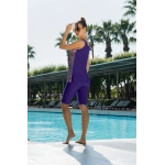 RUKO Tankini Mayo Mor Desenli Şortlu Deniz Havuz Takımı