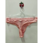 VANİLYA SECRET Dantel Bel Detaylı Fitilli Tanga Külot - Pudra