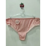 VANİLYA SECRET Grogren Bel Dantel Detaylı Tanga Külot - Pudra