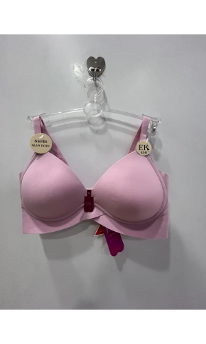 FK DOLGUSUZ NEFES ALAN DOKU LAZER KESİM SÜTYEN-pembe