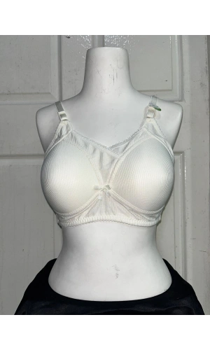 Nergiz Kadın C Cup Fitilli Kumaş Toparlayıcı Ekru Sütyen