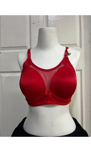 Nergiz Kadın C Cup Dantel Detaylı Toparlayıcı Kırmızı Sütyen