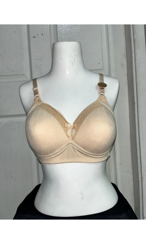 Nergiz Kadın C Cup Pamuklu Dantel Detaylı Toparlayıcı Ten Sütyen