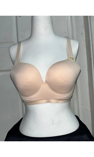 F.K Kadın C Cup Desteksiz ve Balensiz Lazer Kesim Ten Sütyen