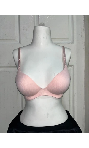 F.K Kadın Lazer Kesim Destekli ve Balenli Pembe Sütyen