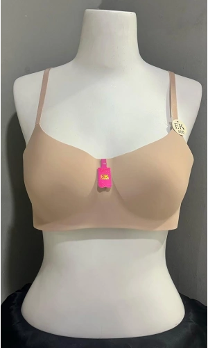 F.K Kadın Desteksiz ve Balensiz Lazer Kesim Ten Sütyen