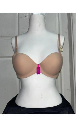 F.K Kadın C Cup Desteksiz ve Balenli Lazer Kesim Ten Sütyen