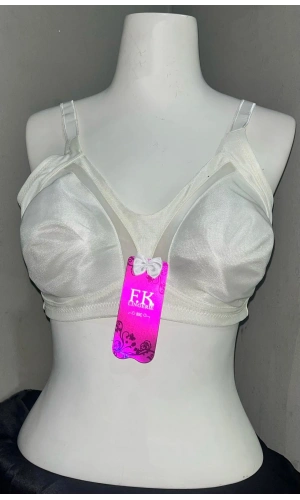 F.K Kadın Tül Detaylı Balensiz Toparlayıcı Ekru Sütyen